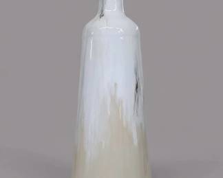 Tall Ceramic Vase with Drip Glaze
