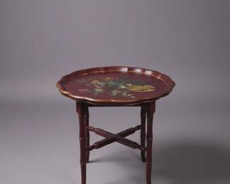 Regency Style Painted Occasional Table and Pair of Chairs
