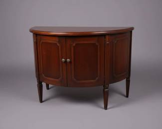 Mahogany Hepplewhite Style Demilune Sideboard Cabinet