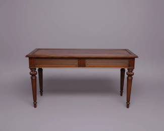 George III Style Mahogany Console Table with Reeded Legs