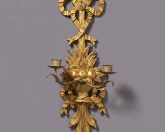 Gilt Bronze Louis XVI Style Wall Sconce
