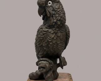 Theodore Alexander Bronze Cockatoo Sculpture on Marble Base third image