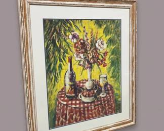Still Life with Flowers and Wine Bottles