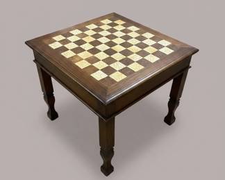 Vintage Chess Table with Drawer