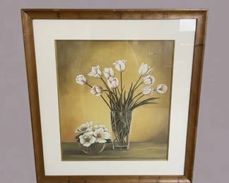 Stupell Industries Vintage White Tulips Botanical Floral Print