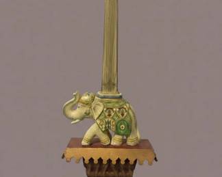 Vintage Maitland Smith Elephant Lamp