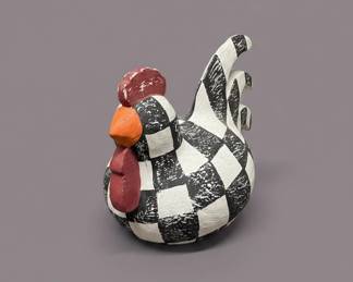 Courtly Check Chicken Figurine