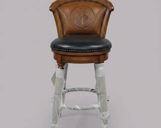 Nautical Anchor Embossed Swivel Bar Stool B