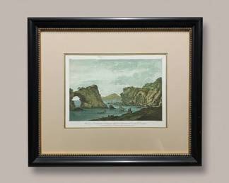 Antique Print Rames Constructions antiques vulgairement Ecoles de Virgile from Voyage Pittoresque Naples et en Sicile