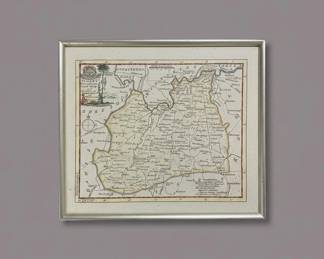 Map of Surrey and Buckinghamshire by Thomas Kitchin,