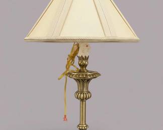Vintage Brass Stiffel Style Table Lamp with Claw Feet third image