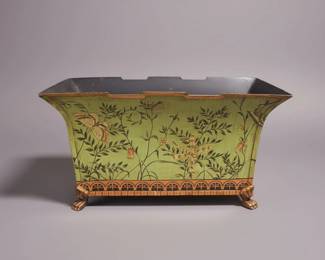 Vintage Chinoiserie Tole Cachepot Planter