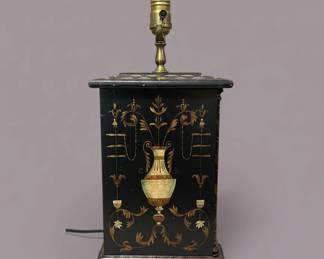 Wildwood Lamps Black Lacquer Chinoiserie Ginger Jar Table Lamp