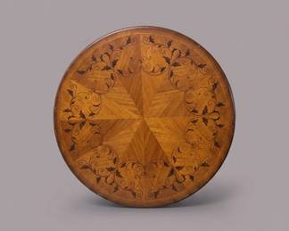 Maitland Smith Round Marquetry Dining Table
