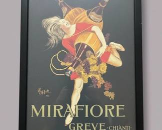 Mirafiore Greve Chianti Italia Vintage Poster