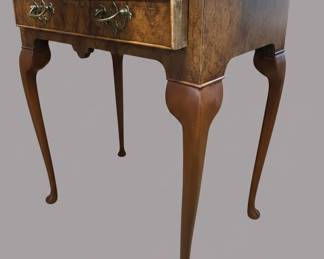 Queen Anne Style Burl Walnut Writing Desk third image