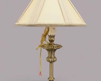 Vintage Brass Stiffel Style Table Lamp with Claw Feet third image