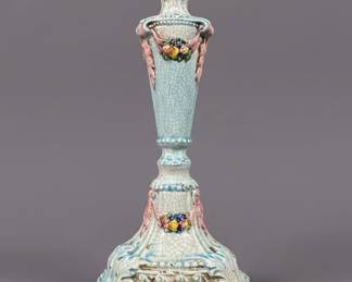 Hand Painted Italian Capodimonte Style Candlestick Holder third image