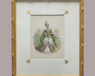 French Fashion Print La Tulipe by JJ Grandville
