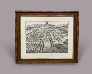 Trowbridge Framed Print of Formal Gardens