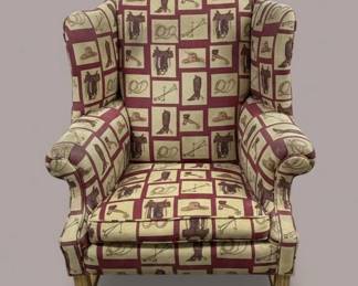 Western Themed Wingback Armchair