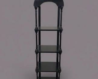 Antique Black Etagere th Century Victorian Display Shelf Unit