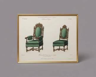 French Neoclassical Armchair and Side Chair Print second image