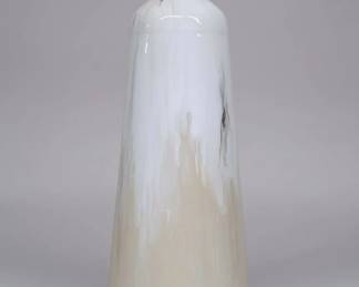 Tall Ceramic Vase with Drip Glaze Finish