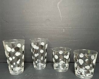 Vintage Polka Dot Glass Tumblers
