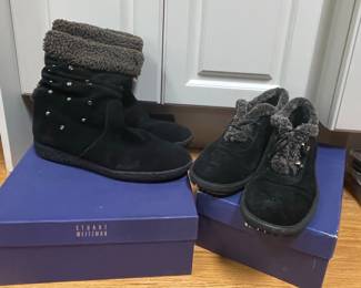 Stuart Weitzman Black Suede Boots and Shoes
