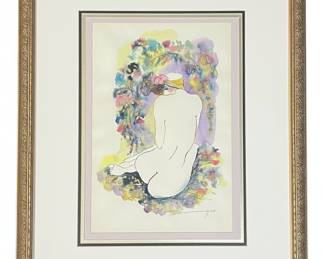 Figurative Watercolor Painting "My Fair Lady" by Dominique Dubois