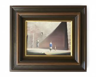 Original Robert Watson "Study for Wall" Oil Painting with COA