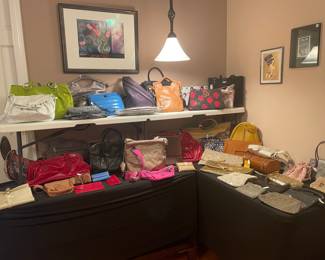 Assorted Women's Handbags, Clutches, and Wallets