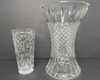 Vtg Crystal Vases