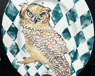 Vietri Owl Decorative Platter