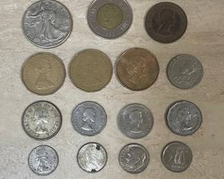 Mixed Lot of Circulated Coins: US Silver, Canadian Silver, and Clad