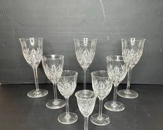 Vtg Crystal Wine Glasses