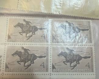 United States Postage Stamps Collection - 1960 Pony Express & Eisenhower Issues