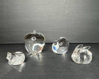 Steuben Glass Animal Figurines