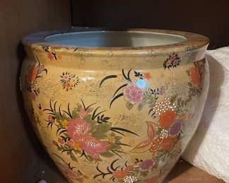 Satsuma Porcelain Fish Bowl Planter
