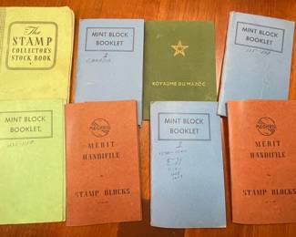 Stamp Collector's Stock Book and Mint Block Booklets
