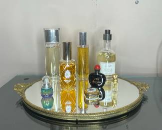 Perfume Bottles and Vanity Tray