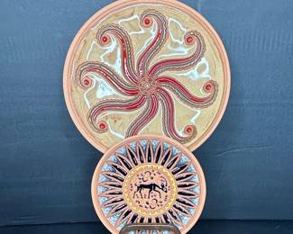 Bonis Pottery Decorative Plates from Rhodes, Greece