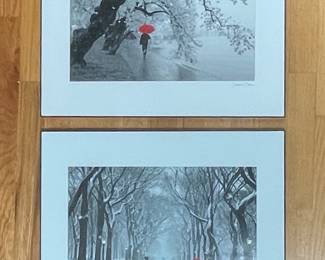 Tom Jan Black and White Winter Park Scene Prints