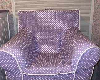 Pottery Barn Kids "My First Anywhere Chair" - Lavender Pin Dot (2)