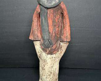 Figurative Ceramic Sculpture Signed
