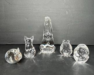 Steuben Glass Animal Figurines