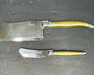 Laguiole Inox France Cheese Knife and Cleaver Set