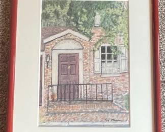 Watercolor Painting of Georgetown Signed