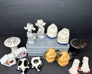 Assorted Ceramic Novelty Salt and Pepper Shakers